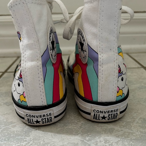Converse Unicorn and Rainbow High Top Sneakers - Picture 4 of 7